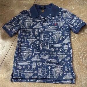 Polo by Ralph Lauren Kids Navy Sailboat Print Polo